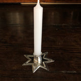 Star Chime Candle Holder - Silver - seven point star