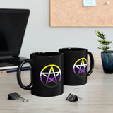 NB Witchcraft - Pride Flag Pentagram - 11oz Black Mug