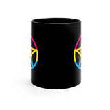 Pansexual Witchcraft - Pride Flag Pentagram - 11oz Black Mug