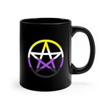 NB Witchcraft - Pride Flag Pentagram - 11oz Black Mug