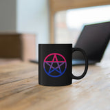 Bisexual Witchcraft - Pride Flag Pentagram - 11oz Black Mug
