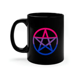 Bisexual Witchcraft - Pride Flag Pentagram - 11oz Black Mug