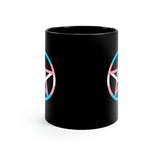 Trans Witchcraft - Pride Flag Pentagram - 11oz Black Mug