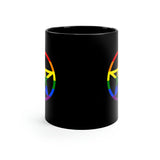 Gay Witchcraft - Pride Flag Pentagram - 11oz Black Mug
