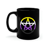 NB Witchcraft - Pride Flag Pentagram - 11oz Black Mug