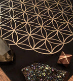 Flower of Life Crystal Grid Altar Cloth - Crystal Generator - Manifest - Sacred Geometry