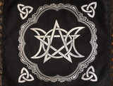 Thorn & Moon Altar Cloth - Triple Moon Pentagram