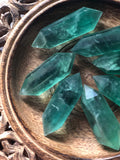 Green Fluorite Double Terminated Crystal Wand/Point