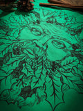 Thorn & Moon Altar Cloth - Holly King - Yule - Winter Solstice