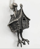 Baba Yaga Hut - Sterling Silver Pendant