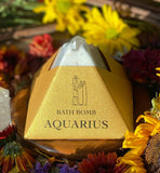 Zodiac Bath Bomb - All Natural, Essential Oils, Crystal Infused