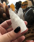 Small Selenite Tiered Standing Tower