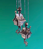 Baba Yaga Hut - Sterling Silver Pendant