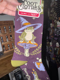 Frog Wizard - Spooky Witchy Patterned Socks - Footclothes