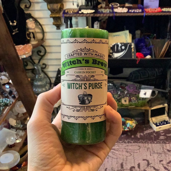 Witch’s Purse Candle - Cash in Pocket - Witch’s Brew Candles