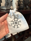 Drawstring Cloth Pouch with Pagan Symbol - 3.5” x 5”