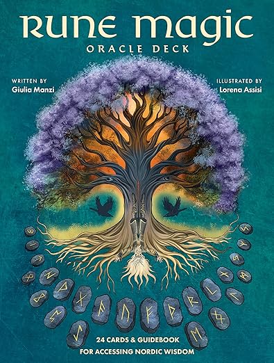 Rune Magic Oracle Deck by Giulia Manzi and illustrated by Lorena Assisi