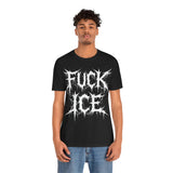 ‘FUCK ICE' Black Unisex Cotton T-Shirt