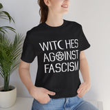 'WITCHES AGAINST FASCISM' Black Unisex Cotton T-Shirt