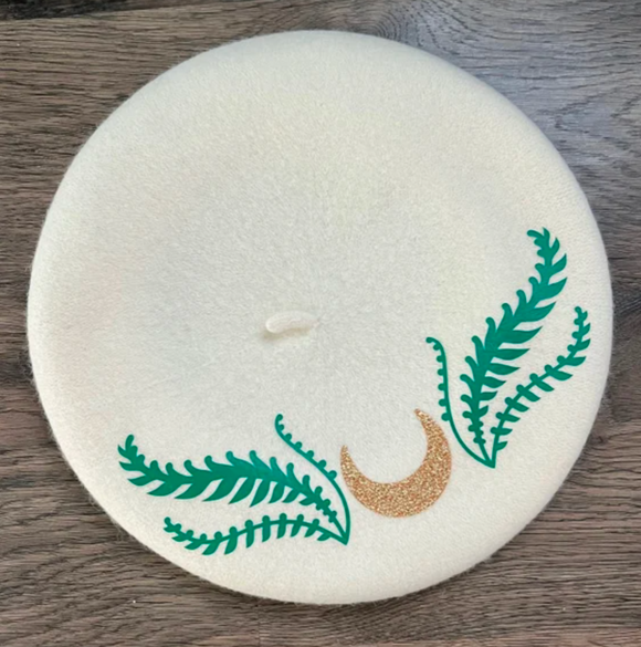 Moon and Leaf Beret