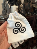 Drawstring Cloth Pouch with Pagan Symbol - 3.5” x 5”