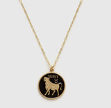 14k Gold Plated and Enamel Zodiac Necklaces