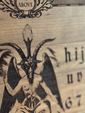 Baphomet Spirit Board and Planchette Set - As Above So Below - Hardwood and Glass