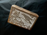 Raven Carved Wooden Box