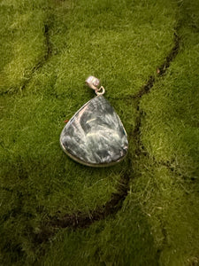 Seraphinite Sterling Silver Pendant