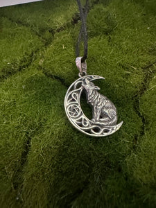 Woof Moon  - 100% Pewter Necklace