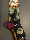 Black Cat - Spooky Witchy Patterned Socks - Footclothes