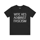 'WITCHES AGAINST FASCISM' Black Unisex Cotton T-Shirt