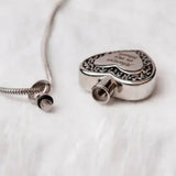 Memorial Necklace - Ashes / Cremated Remains Keepsake - Always in My Heart