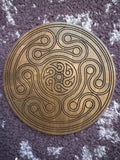 Wooden Engraved Hekate Stropholos Altar Tile - Hecate