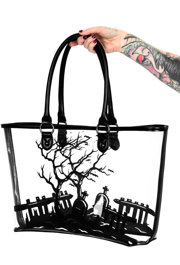 Clear Graveyard Tote - Large Purse