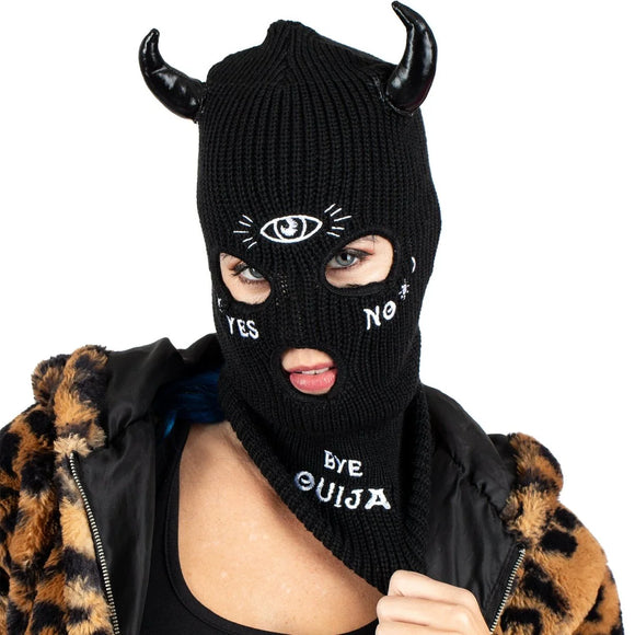 Too Fast - OUIJA MAGIC EMBROIDERED SKI MASK