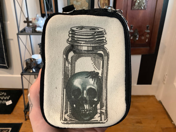 Apothecary Skull and Spider Coin Purse