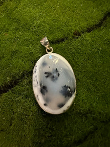 Dendritic Opal Sterling Silver Pendant