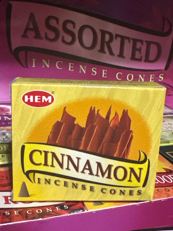 HEM Cinnamon Cone Incense (10-pack)