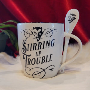 Stirring Up Trouble Cup And Spoon