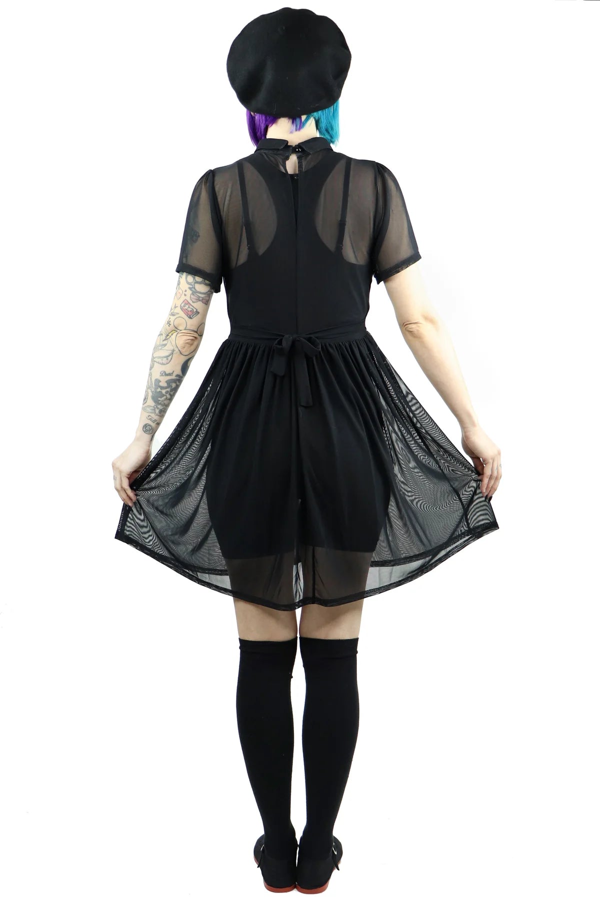 mesh babydoll dress Foxblood Courtney Mesh Babydoll Dress – thornandmoon