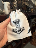 Drawstring Cloth Pouch with Pagan Symbol - 3.5” x 5”