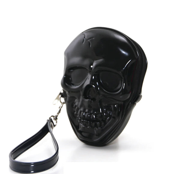 Skull Zippered Wristlet