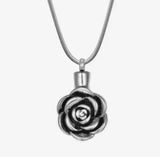 Memorial Necklace - Ashes / Cremated Remains Keepsake - Rose