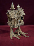 Baba Yaga Hut Statue - Brown Finish