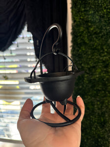 Cast Iron Cauldron (3”) with Hanging Stand