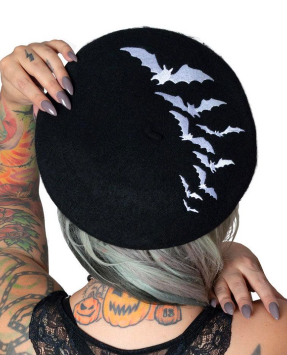 Bat Beret -Black