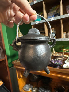 3” Cast Iron Cauldron with Lid