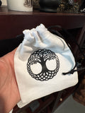 Drawstring Cloth Pouch with Pagan Symbol - 3.5” x 5”