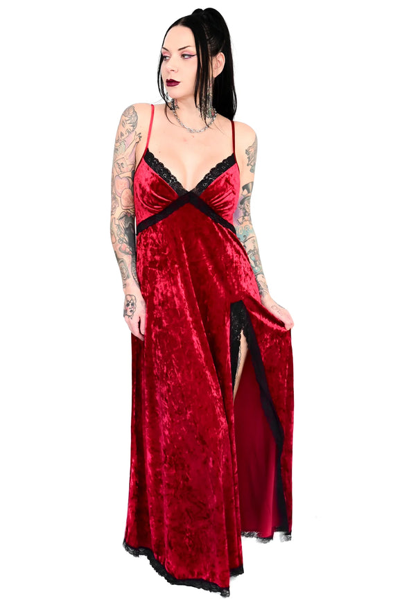 Foxblood Miss World Maxi Dress - Red Velvet